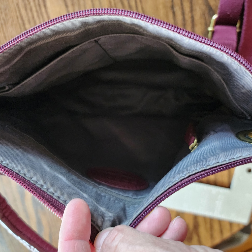 Fossil Burgundy Leather Crossbody Bag - Picture 4 of 5